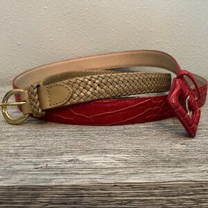 Bundle of Two Leather Belts - Size M